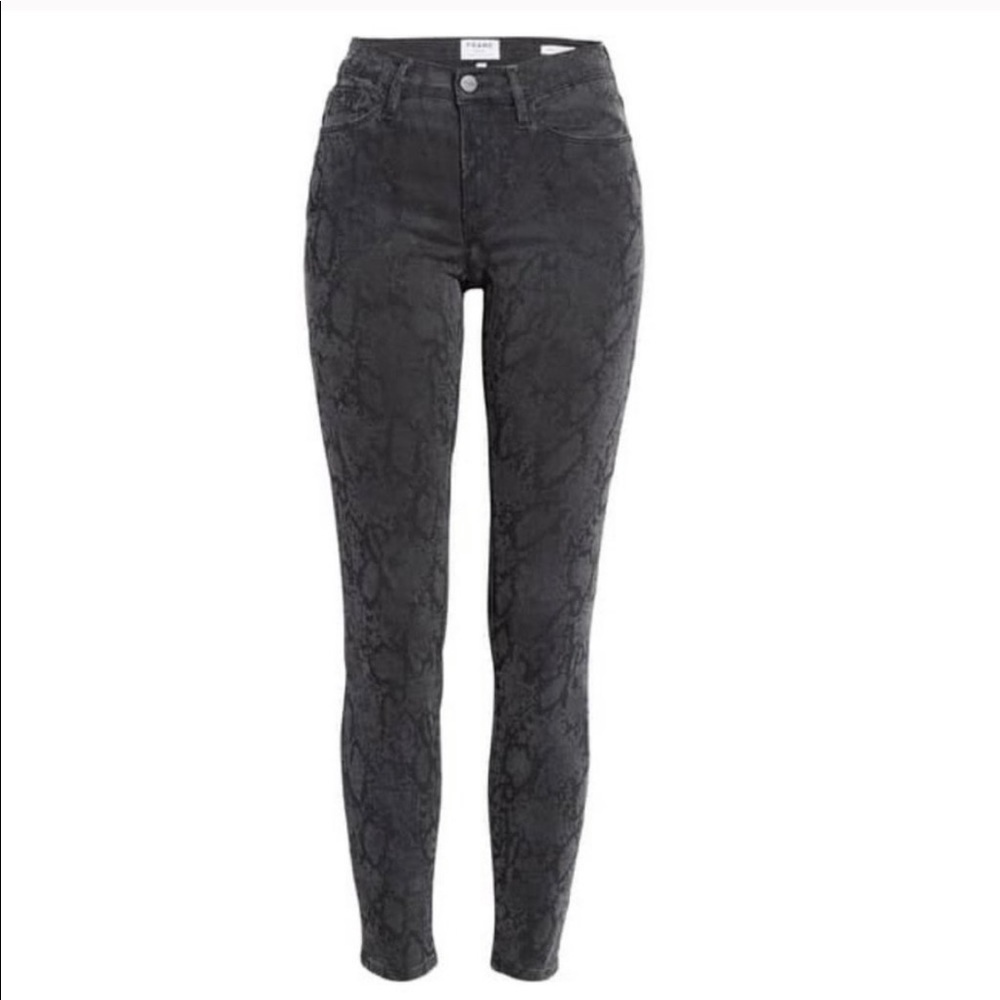 FRAME Le Skinny de Jeanne Python Print Jeans